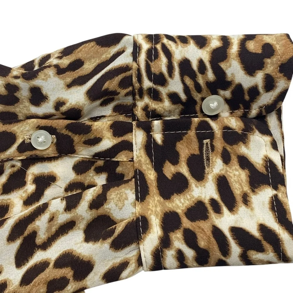 BANANA REPUBLIC Lot x2 Dillon Shirt in Leopard and Daisy Floral Size S and XS - Picture 6 of 12
